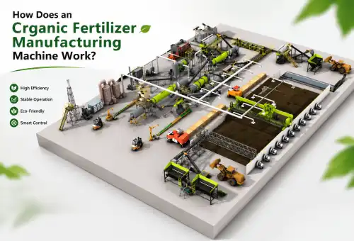 How does an organic fertilizer manufacturing machine work